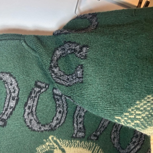 Vintage horses rider knit button up cloak - Picture 11 of 11